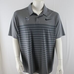 Nike Golf Atlanta Hawks Polo Shirt‎ Mens XL Standard Fit Dri Fit Gray